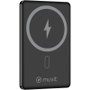 Muvit For Change Powerbank 5000mAh MCCHP0009 Negra con Carga Inalámbrica y USB-C